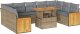 vidaXL 10-częściowy zestaw mebli z poduszkami, beżowy, polirattan i akacja 1