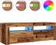 vidaXL Szafka pod TV z oświetleniem LED, stare drewno, 120x35x40 cm 1