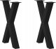 vidaXL Nogi do stołu jadalnego, 2 szt., czarne, 60x(72-73) cm, stal 1