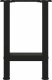 vidaXL Nogi do stolika kawowego, czarne, 2 szt., 28x(42-43) cm, stal 5
