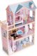 Drewniany domek dla lalek 3 piętra 123cm + mebelki 6