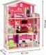 Drewniany Domek Dla Lalek 115cm + Winda + Mebelki + Lalka 25