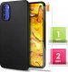 Etui do Motorola Moto G51 5G (Czarne, Matowe, Obudowa, Silikon)   SZKŁO 9H 1