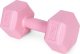 Hantle sześciokątne zestaw 2x2 kg ciężarki do ćwiczeń obciążniki fitness różowe ModernHome 1