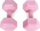 Hantle sześciokątne zestaw 2x3 kg ciężarki do ćwiczeń obciążniki fitness różowe ModernHome 3