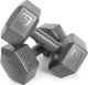 Hantle sześciokątne zestaw 2x5 kg ciężarki do ćwiczeń obciążniki fitness szare ModernHome 4
