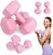 Hantle sześciokątne zestaw 2x4 kg ciężarki do ćwiczeń obciążniki fitness różowe ModernHome 1