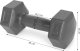 Hantle sześciokątne zestaw 2x1 kg ciężarki do ćwiczeń obciążniki fitness szare ModernHome 8