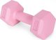 Hantle sześciokątne zestaw 2x1 kg ciężarki do ćwiczeń obciążniki fitness różowe ModernHome 1