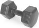 Hantle sześciokątne zestaw 2x3 kg ciężarki do ćwiczeń obciążniki fitness szare ModernHome 1