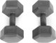 Hantle sześciokątne zestaw 2x3 kg ciężarki do ćwiczeń obciążniki fitness szare ModernHome 2
