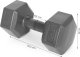 Hantle sześciokątne zestaw 2x3 kg ciężarki do ćwiczeń obciążniki fitness szare ModernHome 8
