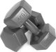 Hantle sześciokątne zestaw 2x4 kg ciężarki do ćwiczeń obciążniki fitness szare ModernHome 4