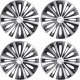 Komplet kołpaków na felgi stalowe Multi Silver Black 15 cali 3