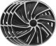 Komplet kołpaków na felgi stalowe Turbo Silver Black 16 cali 2
