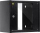 Szafa NetRack Szafa wisząca RACK 10'', 6U, 300mm, Netrack S-Line, czarna, drzwi szklane 1