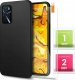 ETUI DO OPPO A16 / A16S / A54S OBUDOWA CZARNE MATOWE SILIKON SLIM   SZKŁO 1