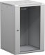 Szafa wisząca RACK 19" 18U, 600mm, Netrack F-Line, szara, drzwi szklane, otwierane boki 1