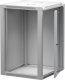 Szafa wisząca RACK 19" 18U, 600mm, Netrack F-Line, szara, drzwi szklane, otwierane boki 2