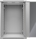 Szafa wisząca RACK 19" 18U, 600mm, Netrack F-Line, szara, drzwi szklane, otwierane boki 3