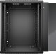 Szafa wisząca RACK 19" 15U, 600mm, Netrack F-Line, czarna, drzwi szklane, otwierane boki 1