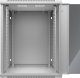 Szafa wisząca RACK 19" 15U, 600mm, Netrack F-Line, szara, drzwi szklane, otwierane boki 2