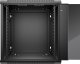Szafa wisząca RACK 19" 12U, 600mm, Netrack F-Line, czarna, drzwi szklane, otwierane boki 2