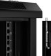 Szafa wisząca RACK 19" 12U, 600mm, Netrack F-Line, czarna, drzwi szklane, otwierane boki 4