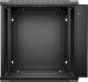Szafa wisząca RACK 19" 12U, 450mm, Netrack F-Line, czarna, drzwi szklane, otwierane boki 3