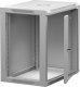 Szafa wisząca RACK 19" 12U, 450mm, Netrack F-Line, szara, drzwi szklane, otwierane boki 2