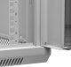 Szafa wisząca RACK 19" 12U, 450mm, Netrack F-Line, szara, drzwi szklane, otwierane boki 4