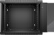 Szafa wisząca RACK 19" 9U, 600mm, Netrack F-Line, czarna, drzwi szklane, otwierane boki 2