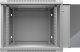 Szafa wisząca RACK 19" 9U, 600mm, Netrack F-Line, szara, drzwi szklane, otwierane boki 1