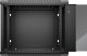 Szafa wisząca RACK 19" 9U, 450mm, Netrack F-Line, czarna drzwi szklane, otwierane boki 1