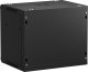 Szafa wisząca RACK 19" 9U, 450mm, Netrack F-Line, czarna drzwi szklane, otwierane boki 3