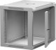Szafa wisząca RACK 19" 9U, 450mm, Netrack F-Line, szara, drzwi szklane, otwierane boki 2