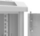 Szafa wisząca RACK 19" 9U, 450mm, Netrack F-Line, szara, drzwi szklane, otwierane boki 4