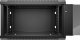 Szafa wisząca RACK 19" 6U, 450mm, Netrack F-Line, czarna drzwi szklane, otwierane boki 2