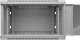 Szafa wisząca RACK 19" 6U, 450mm, Netrack F-Line, szara, drzwi szklane, otwierane boki 1