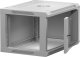 Szafa wisząca RACK 19" 6U, 450mm, Netrack F-Line, szara, drzwi szklane, otwierane boki 2