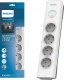 PRZEDŁUŻACZ SIECIOWY PHILIPS LISTWA ZASILAJĄCA BIAŁA 4 GNIAZDA SCHUKO 2M SPN7040WA/58 1