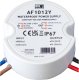 AF1012Y: MW Power 10W 12V/0.83A round LED power supply, IP67 1