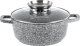 Garnek 6,5L 28cm pokrywka Aroma Knob granitowy 5