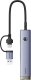 Hub 4w1 Baseus UltraJoy USB-A&USB-C do 3xUSB3.0+USB-C+RJ45 (szary) 1