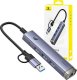 Hub 4w1 Baseus UltraJoy USB-A&USB-C do 3xUSB3.0+USB-C+RJ45 (szary) 8