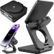 Ładowarka indukcyjna 3w1 do MagSafe QI do Apple iPhone Airpods Watch Alogy QI Charger Stand stojak Czarna 11