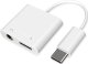 Adapter USB-C do Mini Jack 3.5mm i USB-C Kabel AUX Alogy do Apple iPhone USB-C Biały 2