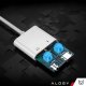 Adapter USB-C do Mini Jack 3.5mm i USB-C Kabel AUX Alogy do Apple iPhone USB-C Biały 4