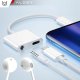 Adapter USB-C do Mini Jack 3.5mm i USB-C Kabel AUX Alogy do Apple iPhone USB-C Biały 5