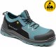 BBBO S1PS SR FO ESD - półbut wytrzymała tkanina poliestera mikrofibra higroskopijna wyściółka wkładka antygrzybiczna - czarny-turkusowy 44 14